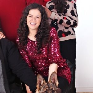 Sequin Dress Red.